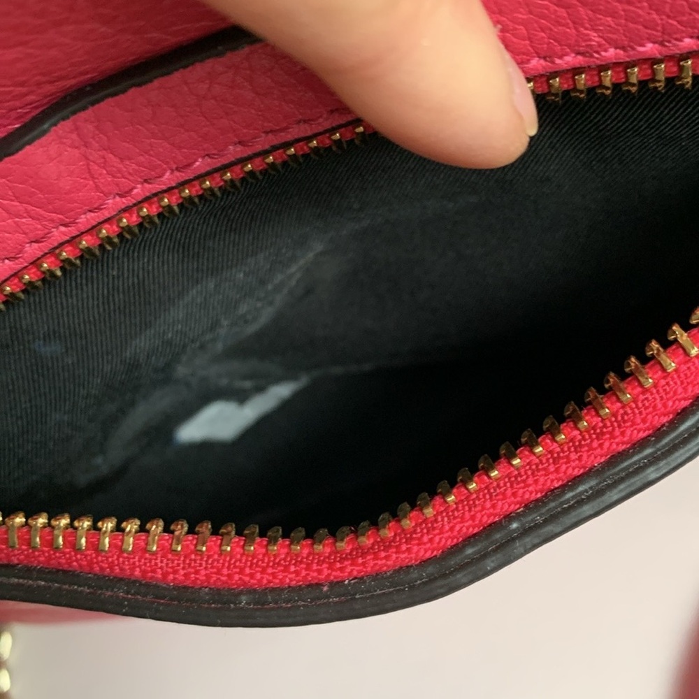 REBECCA MINKOFF Avery Crossbody Purse Bag Hot Pink Gold - Picture 11 of 14